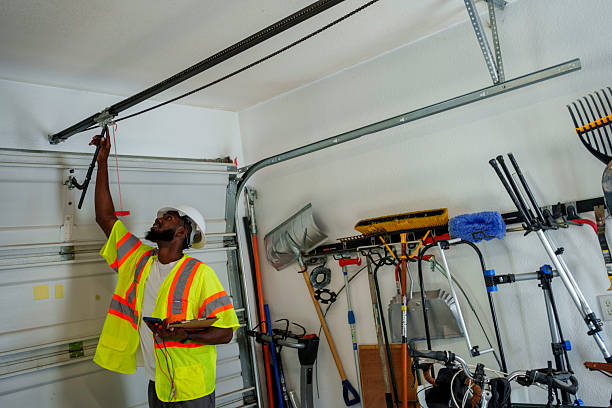 Professional Garage Door Panel Replacement technician working in Wyanet, IL